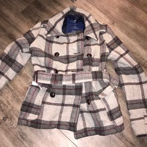 American Eagle Outfitters Plaid Coat Size Small